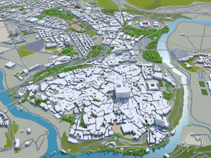 cidade de toledo espanha 25 km Modelo 3D