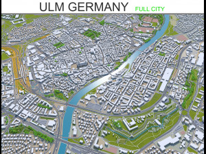 ulm city germany 40km 3D Model