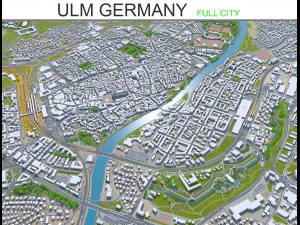 kota ulm jerman 40km Model 3D