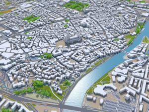 ulm city germany 40km Modelo 3D