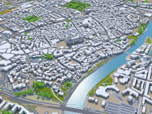 ulm city germany 40km 3D Model