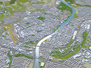 ulm city germany 40km Modelo 3D