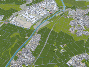 ulm city germany 40km Modelo 3D