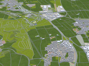 ulm city germany 40km 3D Model