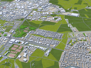 ulm city germany 40km Modelo 3D