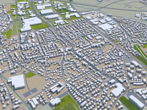 ulm city germany 40km Modelo 3D