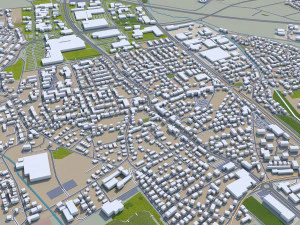 ulm city germany 40km 3D Model
