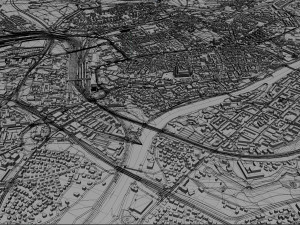 ulm city germany 40km Modelo 3D