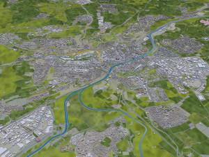 ulm city germany 40km Modelo 3D