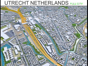 utrecht city netherlands 50km 3D Model