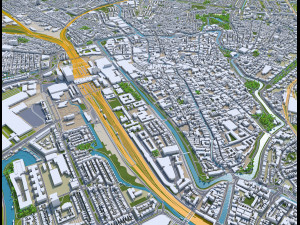 utrecht city netherlands 50km 3D Model