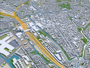 utrecht city netherlands 50km 3D Model