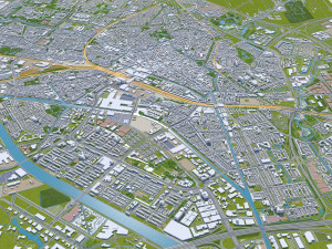 utrecht city netherlands 50km 3D Model