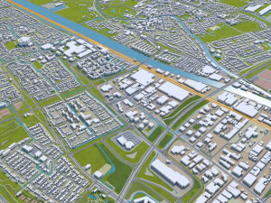utrecht city netherlands 50km 3D Model