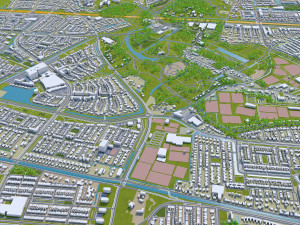utrecht city netherlands 50km 3D Model