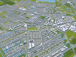 utrecht city netherlands 50km 3D Model