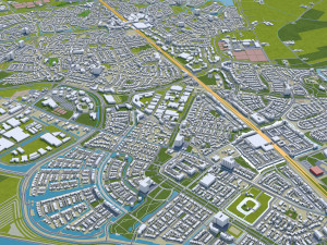utrecht city netherlands 50km 3D Model