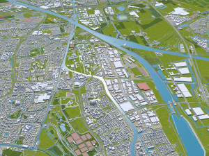 utrecht city netherlands 50km 3D Model