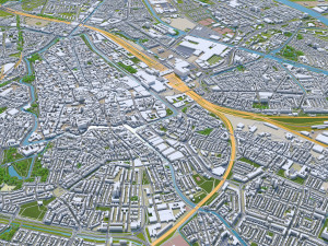 utrecht city netherlands 50km 3D Model