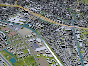 utrecht city netherlands 50km 3D Model