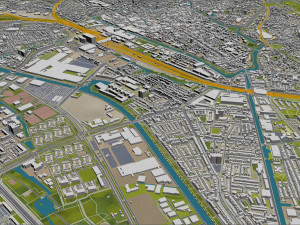 utrecht city netherlands 50km 3D Model