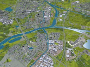 utrecht city netherlands 50km 3D Model