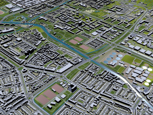 utrecht city netherlands 50km 3D Model