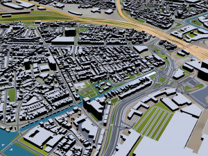 utrecht city netherlands 50km 3D Model