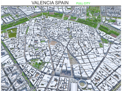 Valencia city spain 70km 3D Model