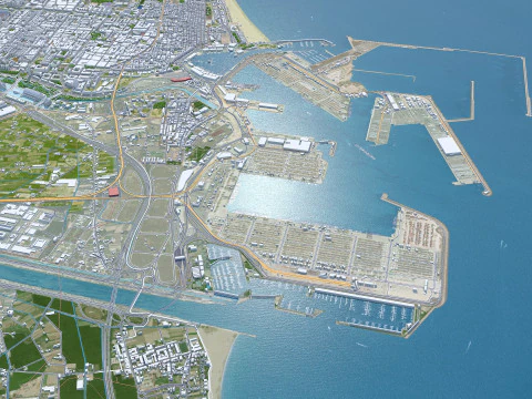 Valencia city spain 70km 3D Model