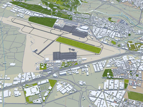 Valencia city spain 70km 3D Model