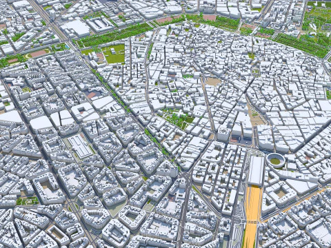 Valencia city spain 70km 3D Model