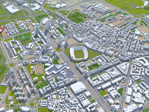 Valencia city spain 70km 3D Model