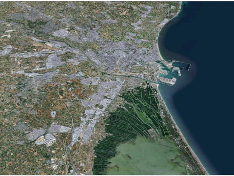 Valencia city spain 70km 3D Model