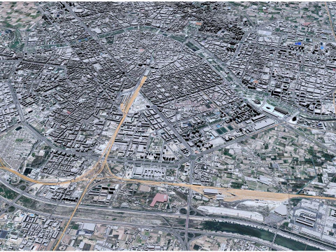 Valencia city spain 70km 3D Model