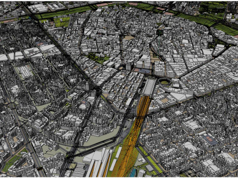 Valencia city spain 70km 3D Model