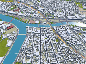 Val-de-marne city grand paris 30km 3D Model