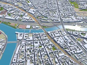 Val-de-marne city grand paris 30km 3D Model