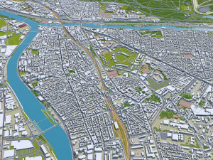 Val-de-marne city grand paris 30km 3D-Modell