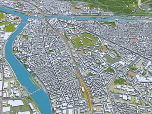 Val-de-marne city grand paris 30km 3D Model