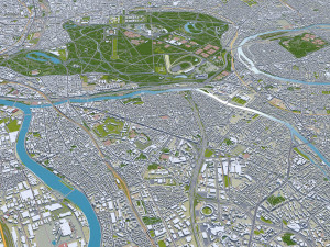 Val-de-marne city grand paris 30km 3D-Modell