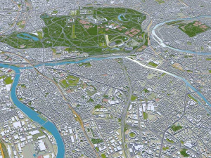 Val-de-marne city grand paris 30km 3D Model