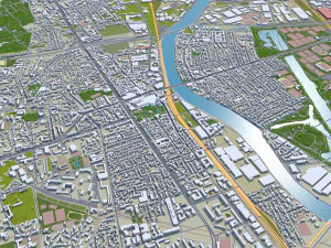 Val-de-marne city grand paris 30km 3D Model