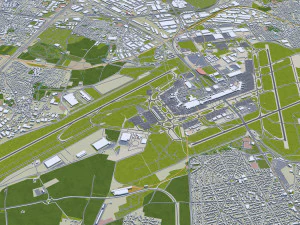 Val-de-marne city grand paris 30km 3D Model