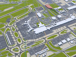 Val-de-marne city grand paris 30km 3D Model