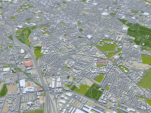 Val-de-marne city grand paris 30km 3D Model