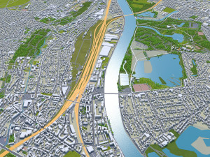 Val-de-marne city grand paris 30km 3D-Modell
