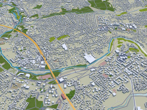 Val-de-marne city grand paris 30km 3D-Modell