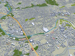 Val-de-marne city grand paris 30km 3D Model