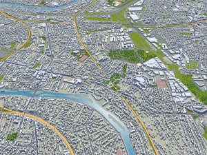 Val-de-marne city grand paris 30km 3D Model